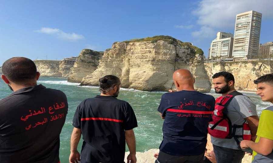 غريق قبالة صخرة الروشة… وتحذير للمواطنين!