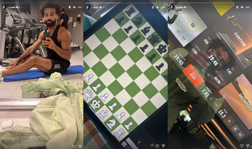 محمد صلاح ينشر مجموعة من الصور لاهتماماته أثناء إجازته