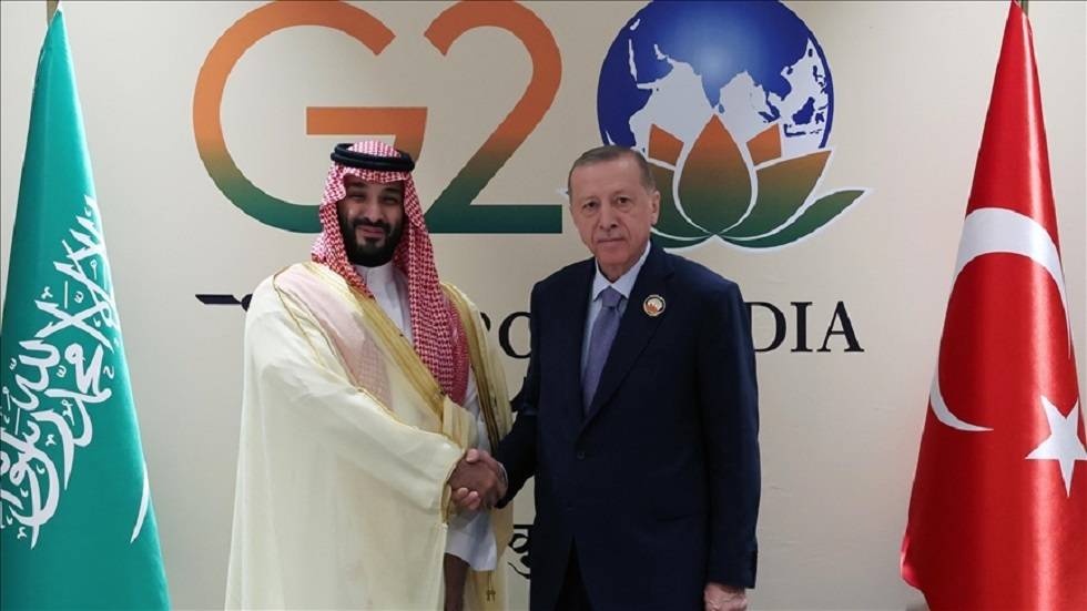 أردوغان يلتقي بن سلمان في نيودلهي