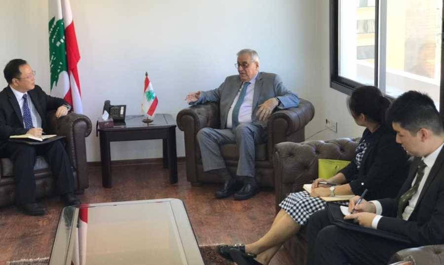 بوحبيب يبحث وسفير الصين في العلاقات