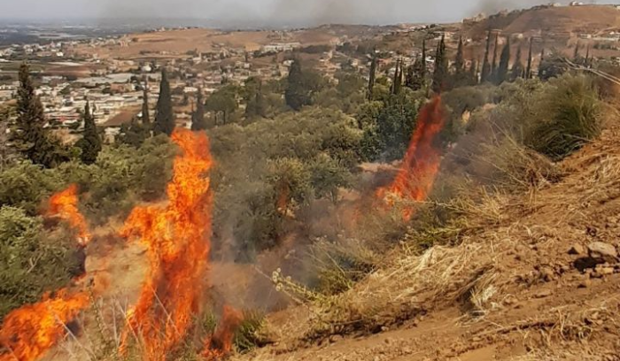 اخماد سلسلة حرائق في عدد من البلدات العكارية