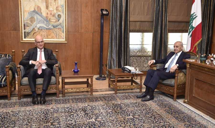 بري يلتقي الخطيب والسفير الالماني