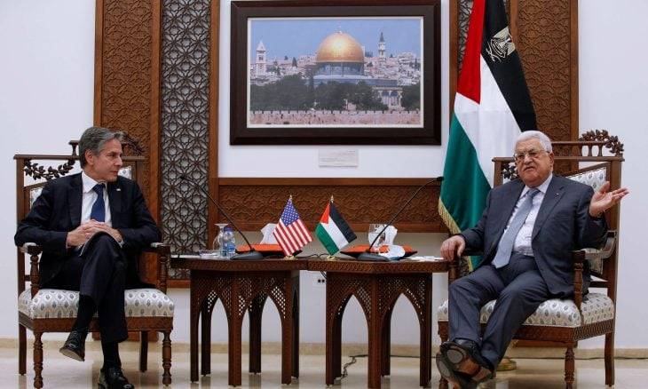 بلينكن يلتقي عباس في رام الله... واحتجاجات على ‏زيارته