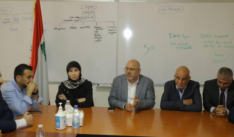 الأبيض يتفقّد مستشفيات صور ومراكز إيواء النازحين ووحدة إدارة الكوارث
