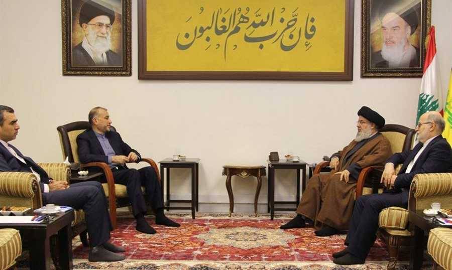 نصرالله يعرض مع عبد اللهيان التطورات في لبنان وفلسطين