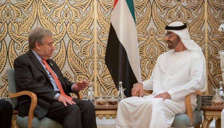 محمد بن زايد يبحث مع غوتيريش أجندة «COP28» ومستجدات المنطقة