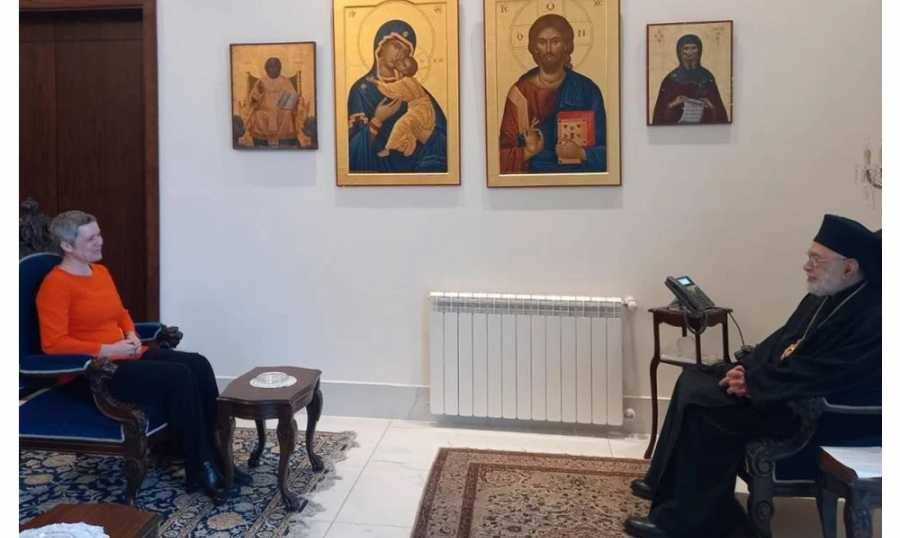 عوده يستقبل سفيرة الاتحاد الأوروبي