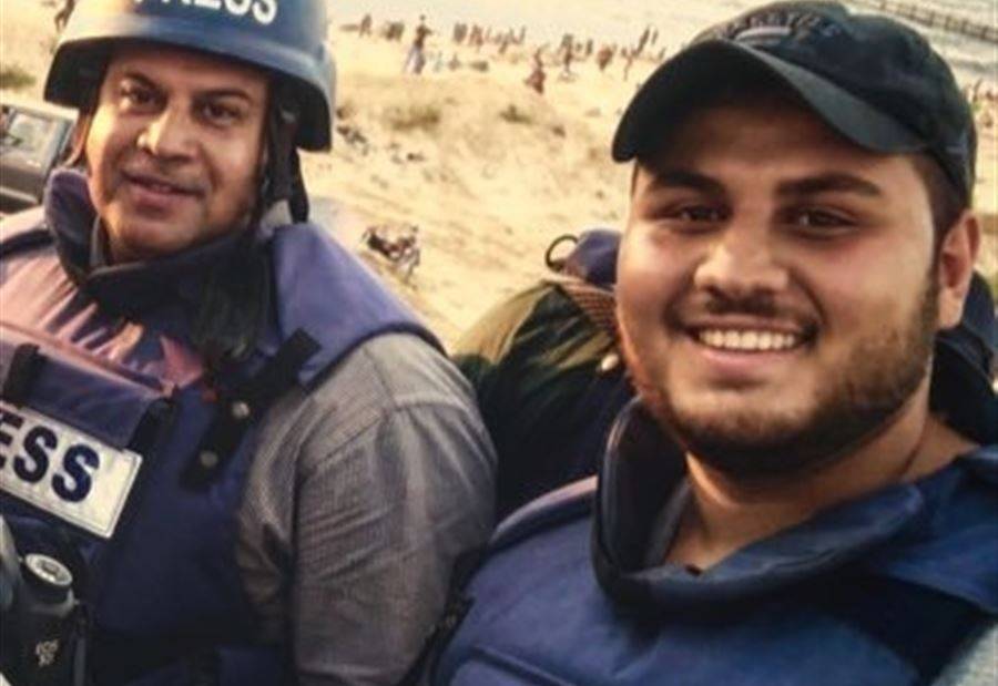 استشهاد الصحافيين حمزة وائل الدحدوح ومصطفى ثريا بغارة إسرائيلية