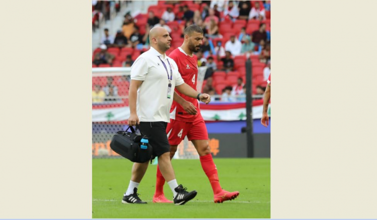 الإصابة تنهي مشوار نور منصور مع منتخب لبنان في كأس آسيا