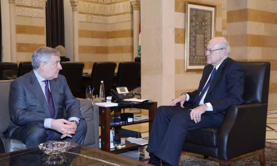 وزير خارجية ايطاليا: مستمرون بالمساعدة لبسط التهدئة في الجنوب.. وميقاتي: لبنان يؤيّد الحل السلمي