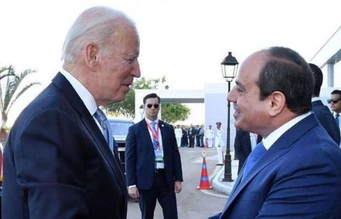 السيسي وبايدن يبحثان جهود وقف إطلاق نار إنساني في غزة