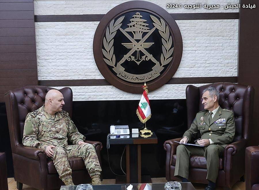 قائد الجيش يبحث مع قائد اليونيفيل الاوضاع جنوباً