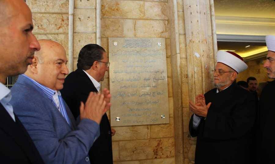 شقير يدشّن مسجد الشهداء بعد ترميمه وتجهيزه