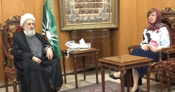 الخطيب يستقبل فرونتسكا مودعة: ندعم الحوار