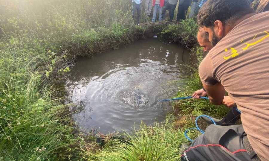 جثة داخل بركة زراعية
