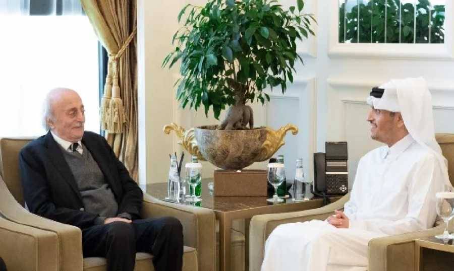 هذا ما بحثه جنبلاط مع رئيس مجلس الوزراء القطري