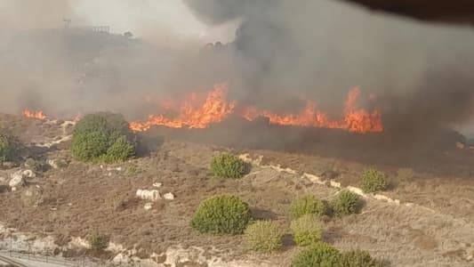 حريق في محيط ميس الجبل