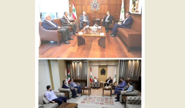 البيسري يبحث مع وفد فلسطيني في أوضاع المخيمات