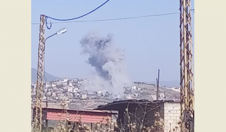 بالصورة: غارة اسرائيلية عنيفة على بلدة الخيام