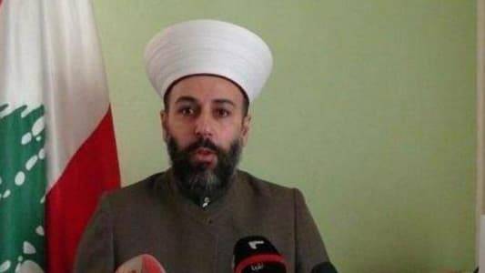 مفتي بعلبك - الهرمل: تقصير الدولة والجهات المانحة تجاه عرسال مرفوض