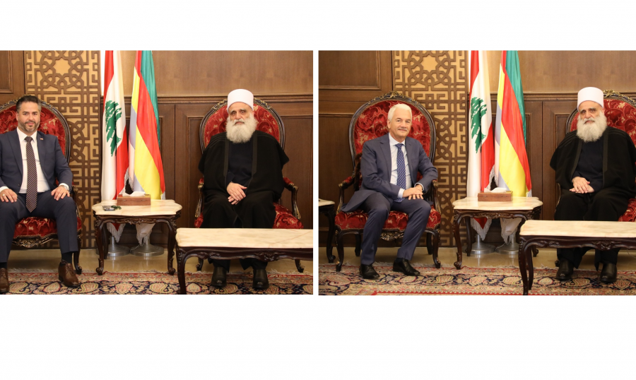 شيخ العقل يلتقي وزير الاقتصاد وسفير إيطاليا