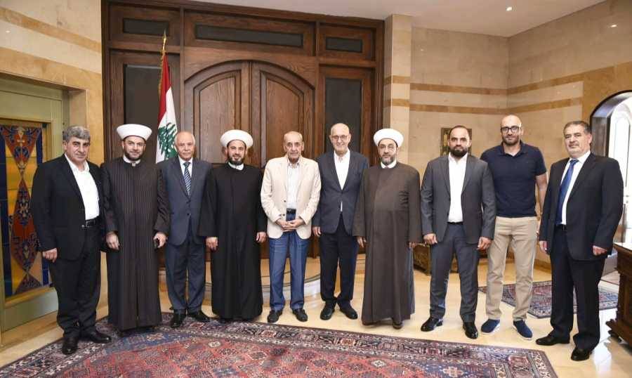 بري يستقبل مفتي زحلة والبقاع