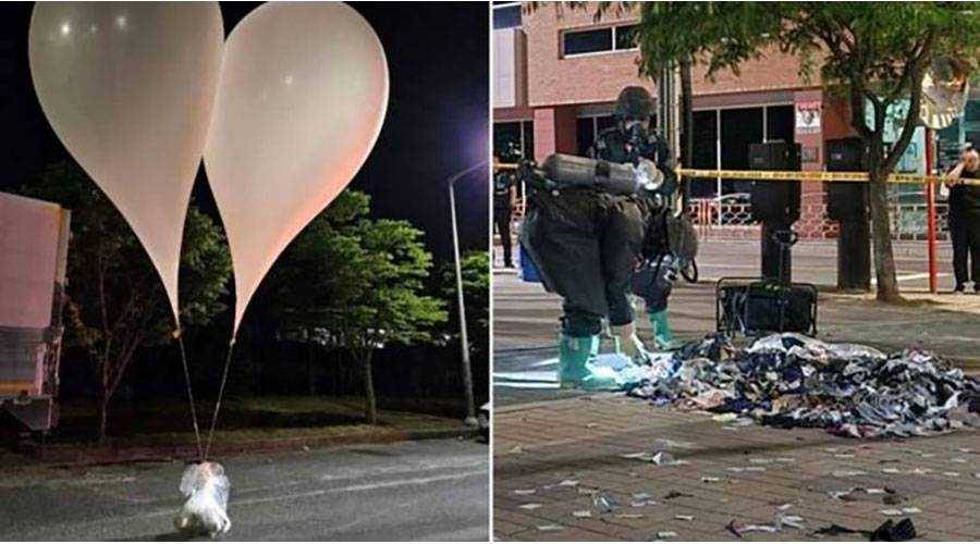 بالونات محملة بالنفايات من كوريا الشمالية إلى الجنوبية