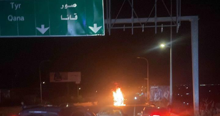 احتراف شاحنة محملة بالغاز