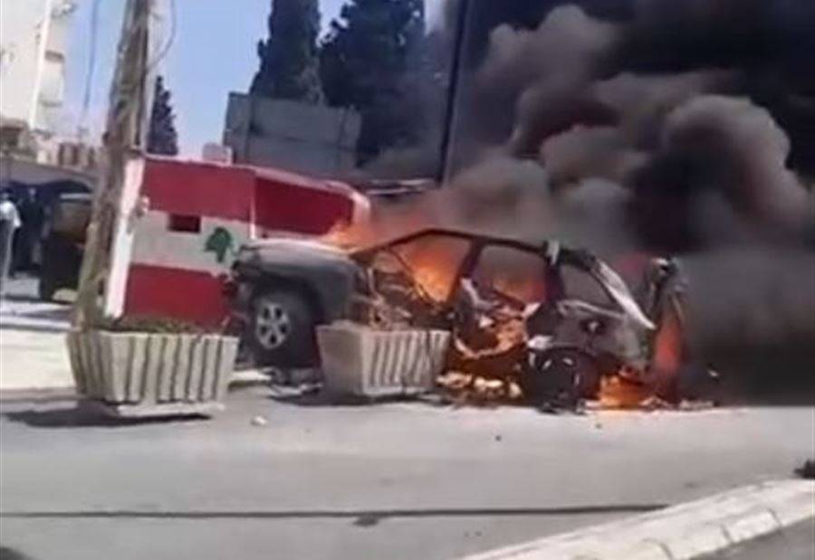 مسيرة سيارة في منطقة الفيلات شرق صيدا