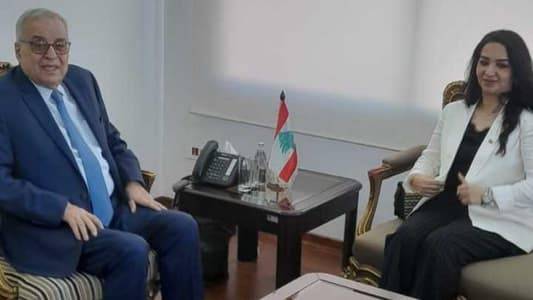 بوحبيب يعرض الأوضاع في جنوب لبنان والمنطقة مع سفيرة سويسرا