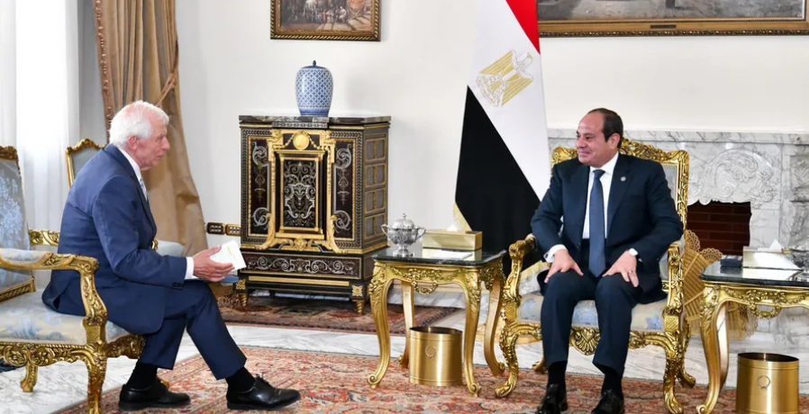 السيسي وبوريل يبحثان سبل وقف إطلاق النار في غزة
