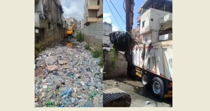 حميه يعلن تنظيف مجرى نهر الغدير: استمرار رمي النفايات فيه سيتسبب بانسداده وفيضانه