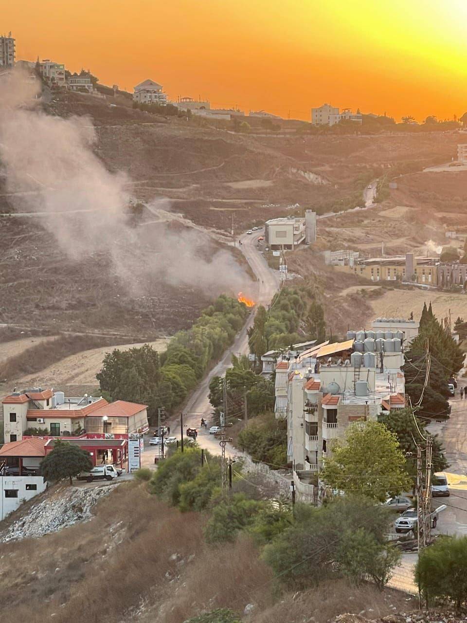 مسيرة تغير على دراجة نارية  قرب النبطية