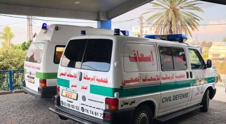 إستهداف معاد لسيارة إسعاف لكشافة الرسالة الإسلامية في سحمر