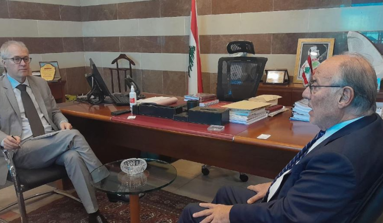 الحلبي يبحث مع سفير بلجيكا في الأزمات التي يعانيها لبنان