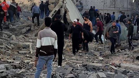 حصيلة ضحايا الغارة على حي الشعب في بعلبك:  3 شهداء وأشلاء و 12 جريحاً