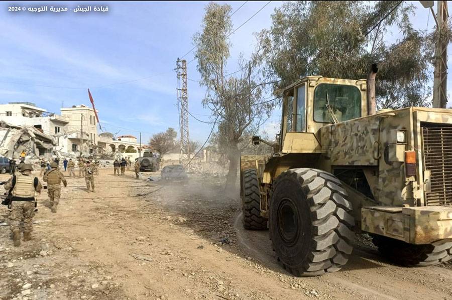 الجيش اللبناني يباشر تنظيف الشوارع في الخيام