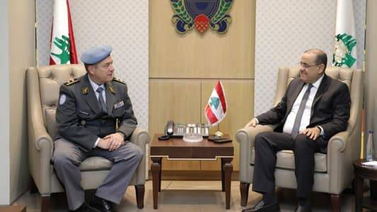 البيسري يلتقي وفد بعثة الأمم المتّحدة لمراقبة الهدنة في لبنان