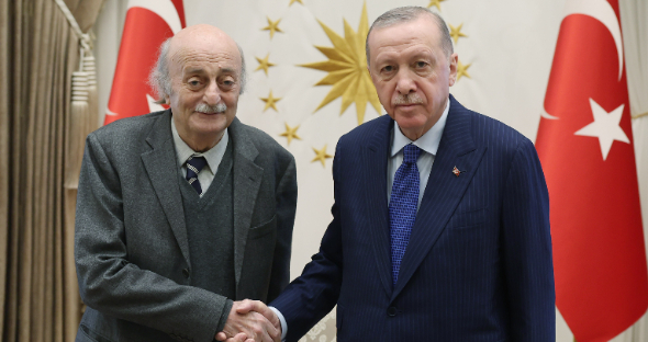 إردوغان يستقبل جنبلاط في أنقرة