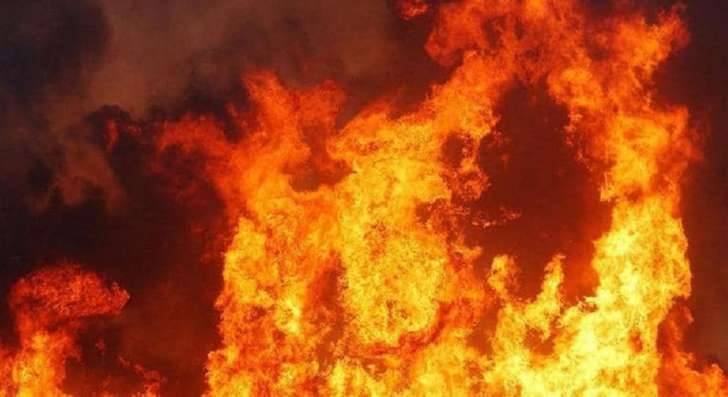 حريق كبير في معمل للاقمشة في منطقة الشويفات
