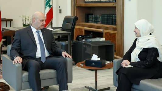 بهية الحريري تنقل باسم الرئيس الحريري التهاني الى رئيس الجمهورية