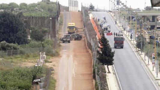 الجيش الإٍسرائيلي يقيم جدراناً إسمنتية على حدود بلدة البستان