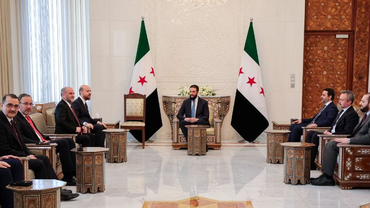 الشرع استقبل نجل رئيس الجمهورية التركية
