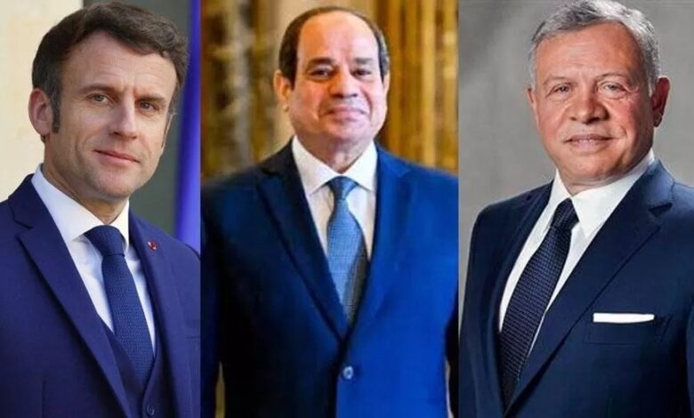 قمة ثلاثية بين السيسي وماكرون والملك الأردني في القاهرة