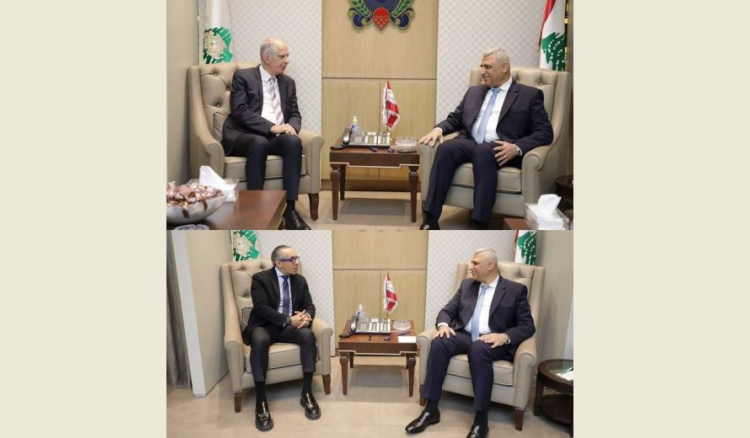 اللواء شقير يعرض الاوضاع مع السفيرين الفرنسي والمصري