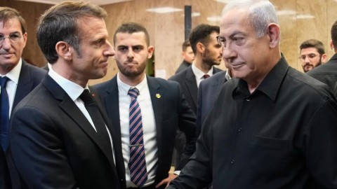 نتانياهو لماكرون: إقامة دولة فلسطينية 
