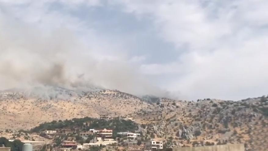 تدمير مبنى إرسال لقناة المنار في غارة إسرائيلية على مرتفعات تومات نيحا