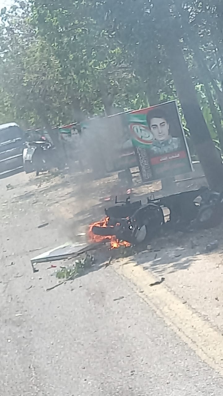 استهداف دراجة نارية في بلدة المنصوري