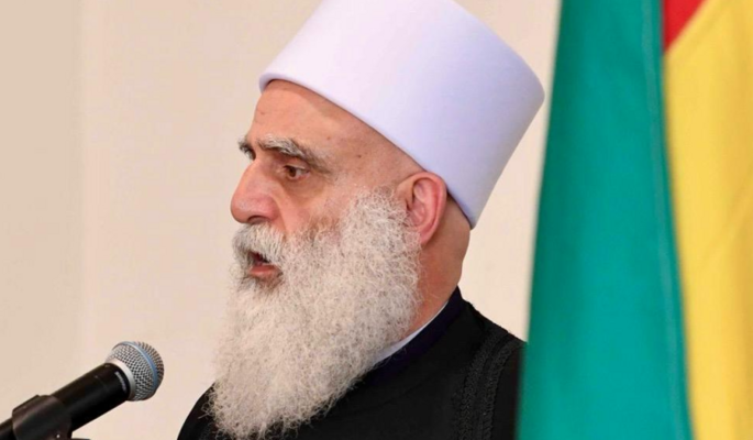 شيخ العقل إتصل بجنبلاط وأرسلان معزيا بشهداء السويداء وتلقى اتصالات من بري وسليمان وجعجع وقدور وشخصيات