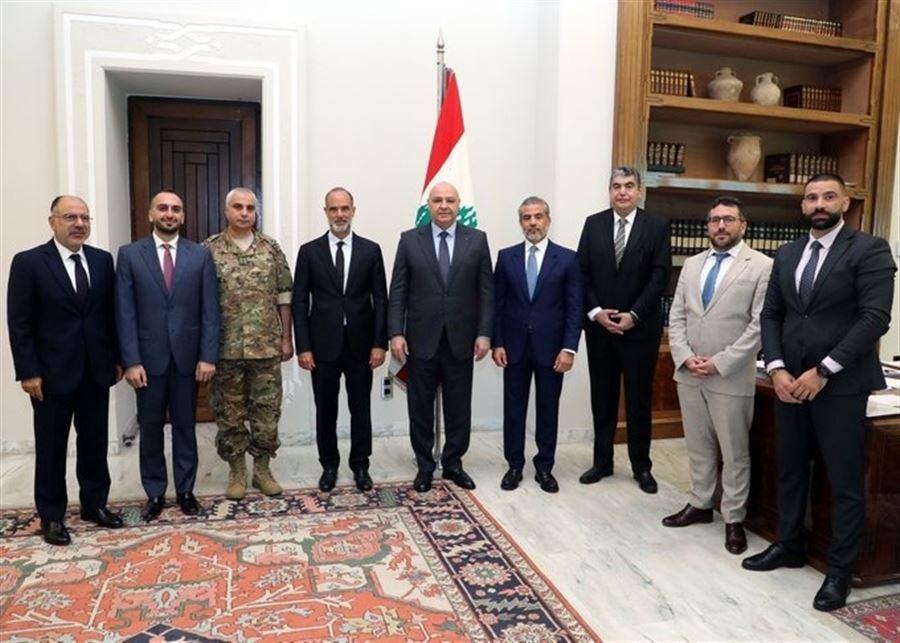 عون ترأس الاجتماع الأول للجنة المعنية بالتفاوض لترسيم الحدود مع قبرص